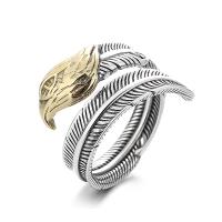 925 Sterling Silver Finger Rings eagle Antique finish fashion jewelry & Unisex nickel lead & cadmium free 15mm Sold By PC