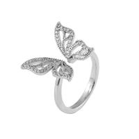 Brass Finger Ring & micro pave cubic zirconia & for woman nickel lead & cadmium free Sold By PC