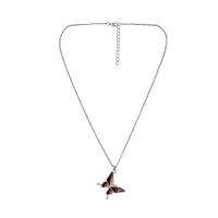 Zinc Alloy Jewelry Necklace with 1.97inch extender chain Butterfly fashion jewelry & for woman & change their color according to the temperature nickel lead & cadmium free Length Approx 15.75 Inch Sold By PC