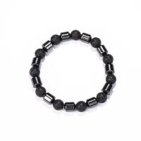 Gemstone Bracelets Lava with Magnet fashion jewelry & Unisex Sold Per Approx 7.09 Inch Strand