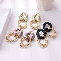 Zinc Alloy Drop Earrings with Acrylic silver color plated fashion jewelry & for woman Sold By Pair