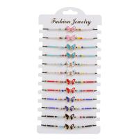 Evil Eye Jewelry Bracelet Zinc Alloy Butterfly handmade fashion jewelry & for woman mixed colors nickel lead & cadmium free Length Approx 18-23 cm Sold By Set