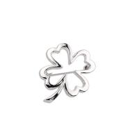 Tibetan Style Brooch, Four Leaf Clover, plated, for woman & hollow, more colors for choice, 24x30mm, Sold By PC