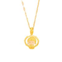 Titanstahl Halskette, mit Messing, mit Verlängerungskettchen von 2inch, Buddha, vergoldet, für Frau & hohl, Länge:ca. 15.7 ZollInch, verkauft von PC
