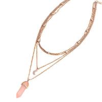 Zinc Alloy Necklace with Quartz with 2.76inch extender chain plated 4 pieces & for woman Length Approx 13.8 Inch Approx 15 Inch Approx 15.7 Inch Approx 17.7 Inch Sold By Set
