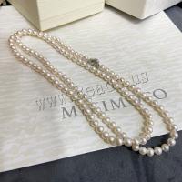 Sladkovodní Pearl svetr řetěz náhrdelník, s Slitina mědi, 14K plněné zlatem, módní šperky & různé délky pro volbu & pro ženy, bílý, 7-8mm, Prodáno By PC