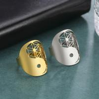Палец кольцо из нержавеющей стали, Нержавеющая сталь 304, ювелирные изделия моды & Мужская & отверстие, Много цветов для выбора, продается PC