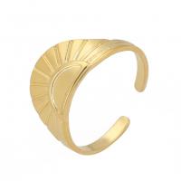 ステンレス鋼の指環, 304ステンレススチール, 18Kゴールドメッキ, ファッションジュエリー & ユニセックス, 無色, 9.7x1mm, 売り手 パソコン