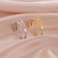 Stainless Steel Finger Ring, 304 Stainless Steel, Vacuum Ion Plating, fashion jewelry & Unisex & hollow, more colors for choice, 5.4x0.9mm, Sold By PC