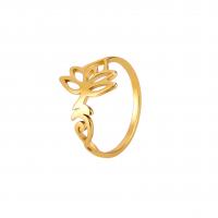 Stainless Steel Finger Ring 304 Stainless Steel 18K gold plated fashion jewelry & Unisex Sold By PC