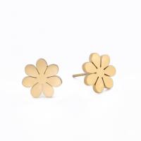 Stainless Steel Stud Earrings, 304 Stainless Steel, 18K gold plated, fashion jewelry & for woman, more colors for choice, 11.60x11.60mm, Sold By Pair