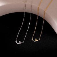 Zinklegierung Schmuck Halskette, plattiert, Modeschmuck & für Frau & mit Strass, keine, frei von Nickel, Blei & Kadmium, Länge:ca. 45 cm, verkauft von PC