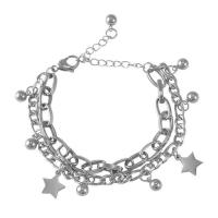 Zinc Alloy Bracelet with 7cm extender chain fashion jewelry & Unisex silver color nickel lead & cadmium free Length Approx 16 cm Sold By PC