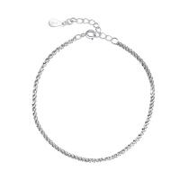 Pulseira de liga de zinco, with 5cm extender chain, joias de moda & para mulher, prateado, níquel, chumbo e cádmio livre, comprimento Aprox 16 cm, vendido por PC