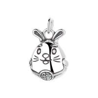 925 Sterling Silver Pendant Rabbit Antique finish DIY nickel lead & cadmium free Sold By PC