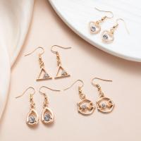 Tibetan Style Drop Earrings, plated, fashion jewelry & different styles for choice & for woman & with rhinestone, nickel, lead & cadmium free, Sold By Pair