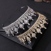 Bridal Tiaras, Tibetan Style, with Crystal, fashion jewelry & for woman & with rhinestone, more colors for choice, nickel, lead & cadmium free, Inner Diameter:Approx 157mm, Sold By PC