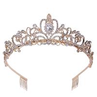 Decorative Hair Combs Zinc Alloy with Crystal fashion jewelry & for woman & with rhinestone nickel lead & cadmium free Inner Approx 150mm Sold By PC