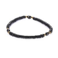 Fashion Jewelry Anklet, Magnetic Hematite, Unisex, 6mm, Length:Approx 8.66 Inch, Sold By PC