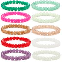 Glass Bracelet, handmade, fashion jewelry & Unisex & different styles for choice, more colors for choice, 8mm, Sold Per Approx 7.48 Inch Strand