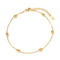 Stainless Steel Anklet, 304 Stainless Steel, with 3.5cm extender chain, plated, fashion jewelry, golden, 3.90mm, Length:22.5 cm, Sold By PC