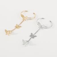 Jern Armbånd Ring, Butterfly, forgyldt, mode smykker & for kvinde & med rhinestone, nikkel, bly & cadmium fri, Solgt af PC
