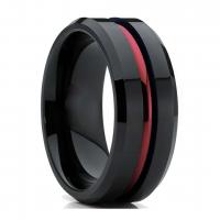 304 nehrđajućeg čelika Finger Ring, različite veličine za izbor & za čovjeka & emajl, više boja za izbor, 10mm, 2.5mm, Veličina:8-13, Prodano By PC