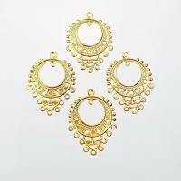 Fournitures bricolage bijoux, fer, Placage de couleur d'or, DIY & creux, 33x25mm, Vendu par PC