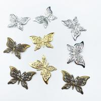 DIY Jewelry Supplies, Iron, Butterfly, plated, hollow, more colors for choice, 38x26mm, 100/Lot, Sold By Lot