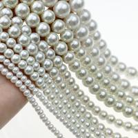Glass Pearl Beads, Round, DIY & different size for choice, Sold By Strand