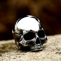 Acciaio inossidabile Skull Ciondoli, 304 acciaio inox, Teschio, lucido, Vintage & DIY, colore originale, 28.50x20.10mm, Venduto da PC