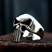 Titanium Čelik Finger Ring, Lobanja, uglađen, Berba & različite veličine za izbor & za čovjeka, izvorna boja, Veličina:7-13, Prodano By PC