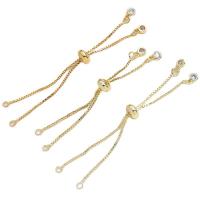 DIY Jewelry Supplies Brass plated box chain & with rhinestone Length Approx 76 mm Sold By PC