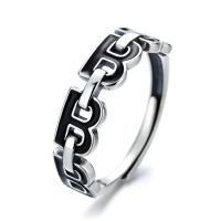 925 Sterling Silver Finger Rings Letter B Antique finish fashion jewelry & for woman & epoxy gel nickel lead & cadmium free 6mm Sold By PC
