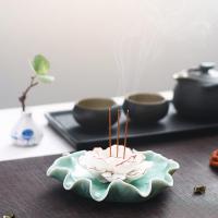 porcelaine Siège encens, fleur, fait à la main, pour la maison et le bureau & durable, plus de couleurs à choisir, 150x40mm, Vendu par PC