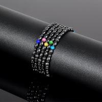 Fashion Jewelry Anklet, Magnetic Hematite, with Cats Eye, Unisex, more colors for choice, Sold Per Approx 9.84 Inch Strand