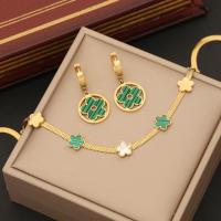 304 Stainless Steel Jewelry Set with Resin Flower gold color plated & for woman Sold By PC