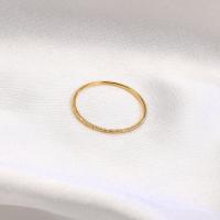 Vinger Ring in edelstaal, 316L roestvrij staal, 18K verguld, mode sieraden & verschillende grootte voor keus & voor vrouw, gouden, Verkocht door PC