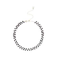 Zinc Alloy Choker Necklace, med Krystal & Plastic Pearl, mode smykker & forskellige stilarter for valg & for kvinde, flere farver til valg, nikkel, bly & cadmium fri, Længde Ca. 31 cm, Solgt af PC