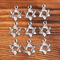 Tibetan Style Star Pendant, Hexagram, antique silver color plated, vintage & Unisex & different styles for choice & hollow, more colors for choice, nickel, lead & cadmium free, 16x22mm, Length:Approx 38 cm, Sold By PC