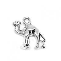 Tibetan Style Animal Pendants, Camel, antique silver color plated, vintage & DIY & 3D effect, nickel, lead & cadmium free, 15x15mm, Approx 50PCs/Bag, Sold By Bag