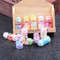 Стеклянный подвеска, с канифоль, Бутылка, DIY, Много цветов для выбора, 10x24mm, продается PC