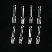 Zinc Alloy Pendants Fork antique silver color plated vintage nickel lead & cadmium free Length Approx 38 cm Sold By PC