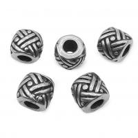 304 Stainless Steel Large Hole Bead, barrel, vintage & DIY & machine polishing & blacken, original color, 12x10mm, Sold By PC