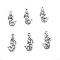 Character Zinc Alloy Pendants Mermaid antique silver color plated vintage & DIY nickel lead & cadmium free Approx Sold By Bag