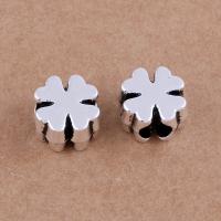 Tibetan Style Spacer Beads, Four Leaf Clover, antique silver color plated, vintage & DIY, nickel, lead & cadmium free, 9.50x9x6.50mm, Approx 10PCs/Bag, Sold By Bag