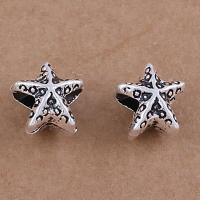 Tibetan Style Spacer Beads, Star, antique silver color plated, vintage & DIY, nickel, lead & cadmium free, 11x9.50x8.50mm, Approx 10PCs/Bag, Sold By Bag