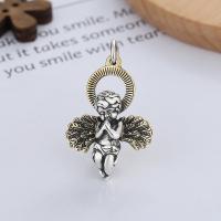 925 Sterling Silver Pendant Angel Antique finish DIY nickel lead & cadmium free Sold By PC