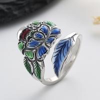 925 Sterling Silver Finger Rings, Antique finish, fashion jewelry & for woman & epoxy gel, nickel, lead & cadmium free, 21.2mm, Sold By PC