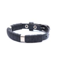 PU Leather Cord Bracelets, fashion jewelry & for man, Length:Approx 9.84 Inch, Sold By PC